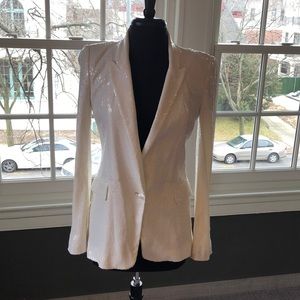 White sequined blazer